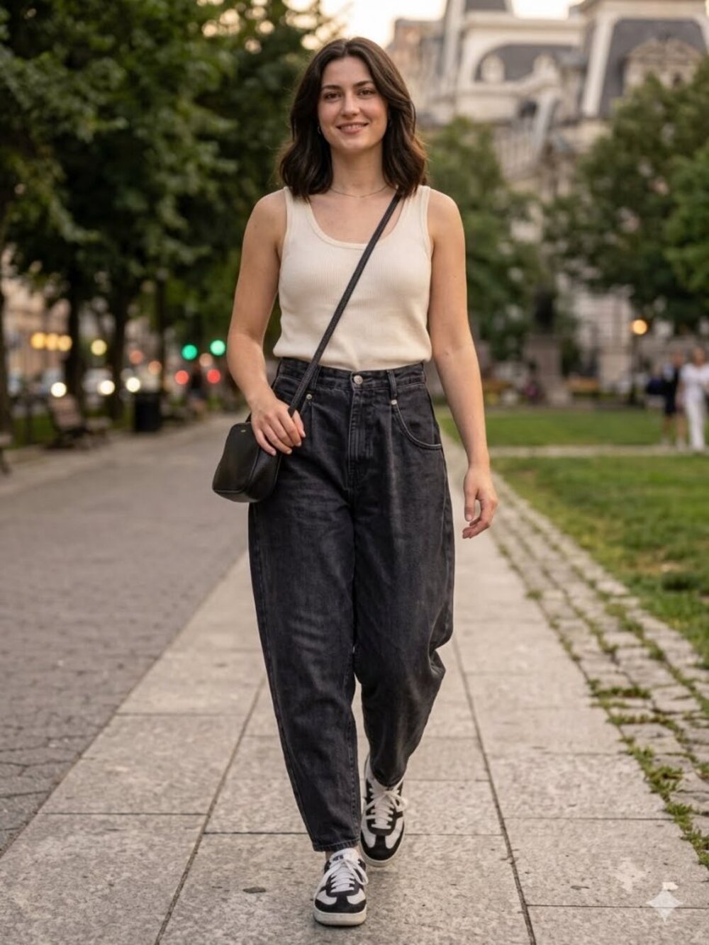 Vintage Brittania Balloon Jeans | High Waisted 100% Cotton Charcoal Denim (Size